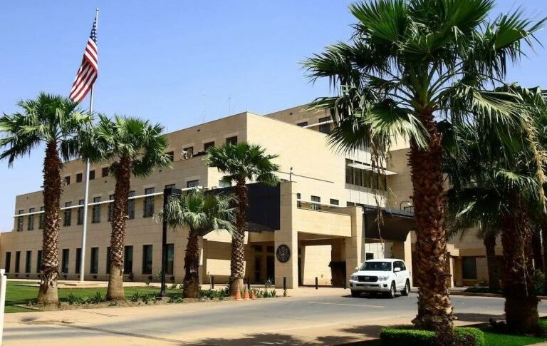 The US embassy in Khartoum on October 7,2017 AFP photo