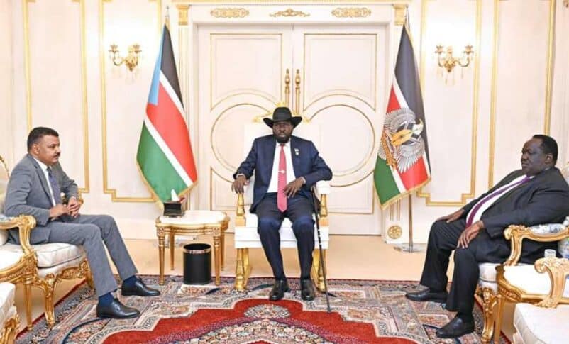 President Kiir (C) received Youssif Ezat RSF Commander's adviser on May 17, 2023