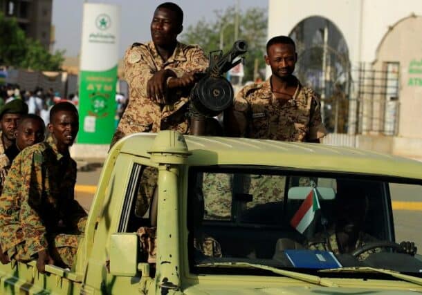 Sudanese army soldiers in Khartoum in April 2019 ( Reuters photo)
