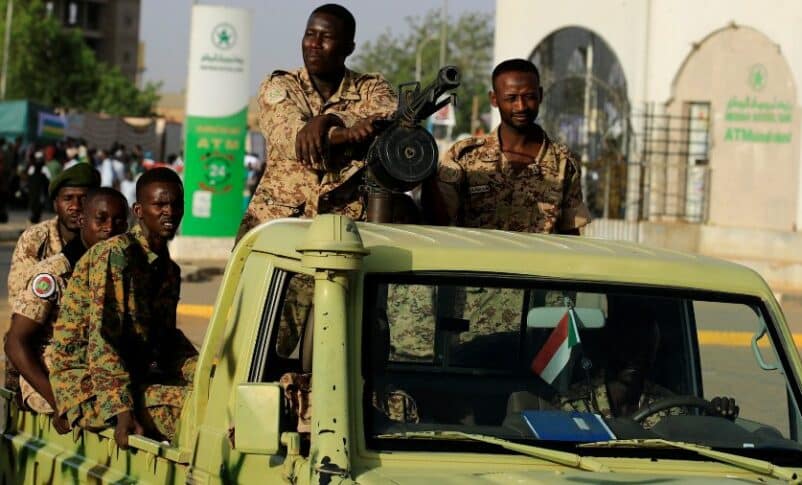 Sudanese army soldiers in Khartoum in April 2019 ( Reuters photo)