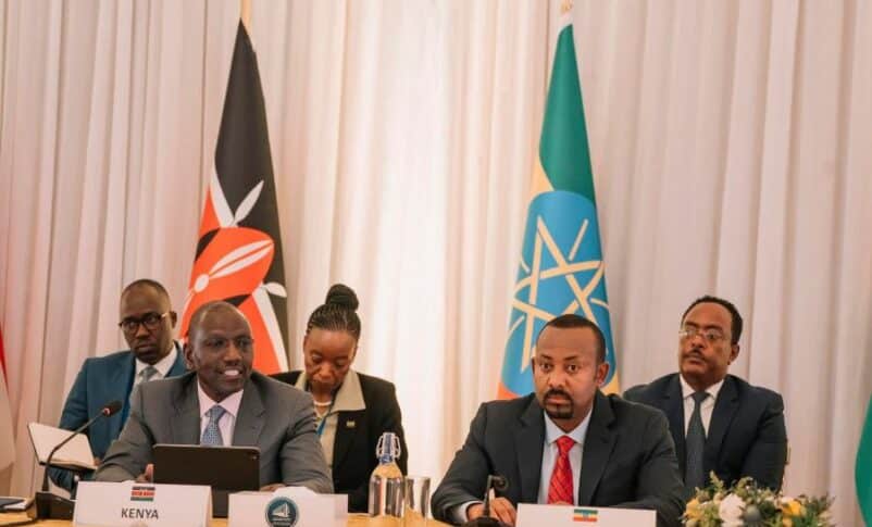 Kenyan President William Ruto chairs the IGAD Quartet meeting on Sudan conflict on July 10, 2023