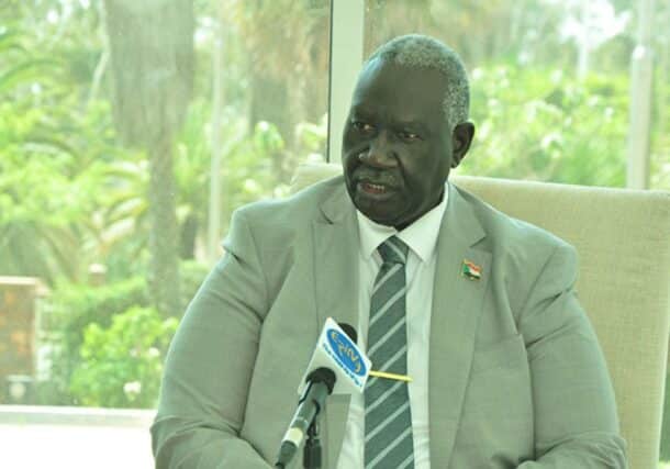 Malik Agar speaks to the Eritrean media on July 8, 2023 Shabail photo