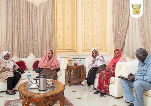 Agar meets women delegation to discuss efforts to end the war in Sudan on August 5, 2023