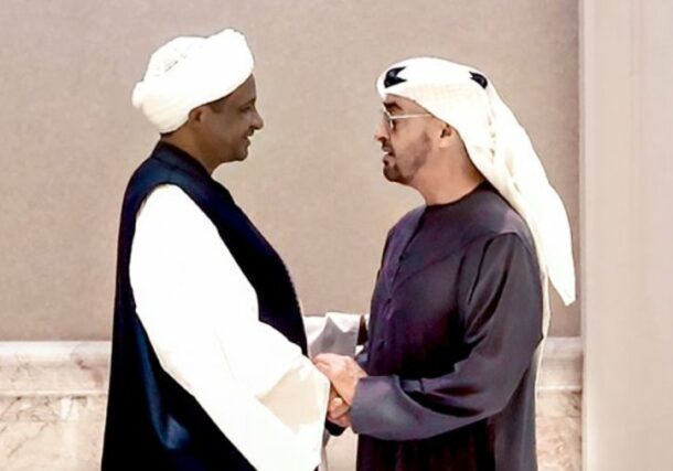 Mohmed bin Zayed of the UAE receiives Mohamed Hamdan Daglo on March 6, 2023