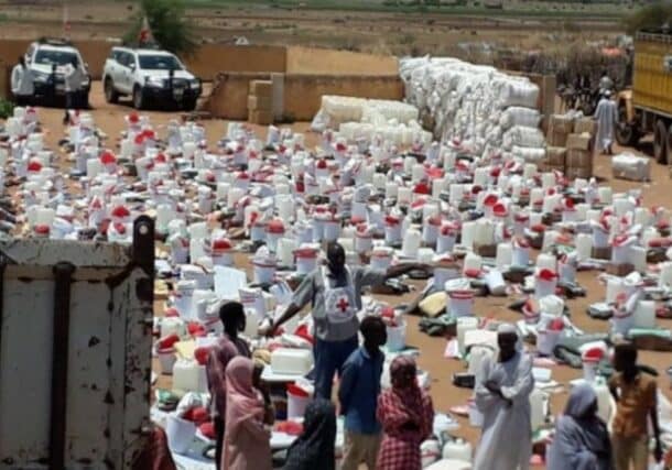 ICRC distributes humanitarian assistance to displaced people in North Darfur on August 23, 2023