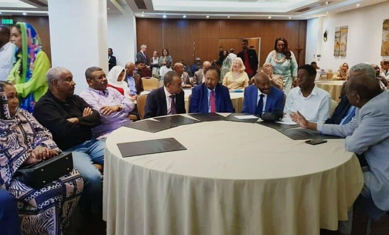 Abdallah Hamdok with FFC and civil society representatives meet on Saturday October 21, 2.023
