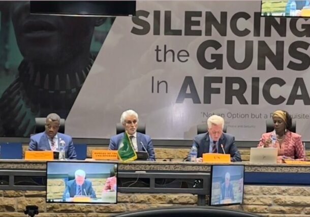Mohamed El-Hacen Lebatt, Spokesperson for the AU Process for Sudan in a meeting on Sudan on May 31, 2023