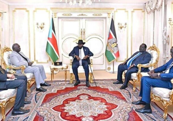 President Kiir receive Malik Agar in Juba on October 16, 2023