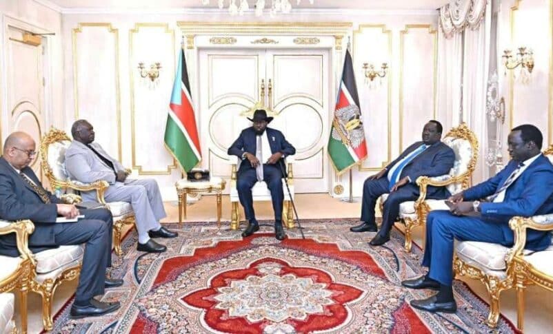 President Kiir receive Malik Agar in Juba on October 16, 2023