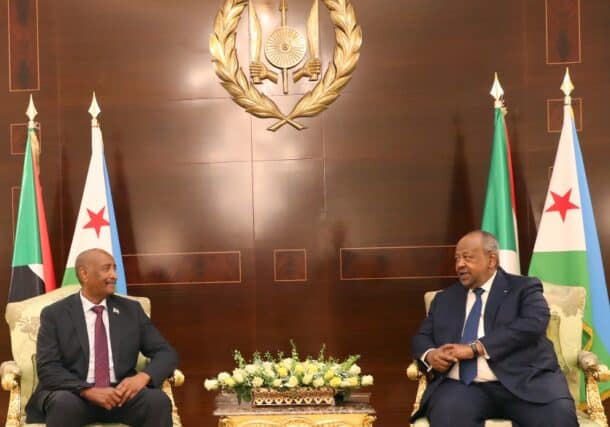 Al-Burhan with Djibouti President guelleh on November 26, 2023