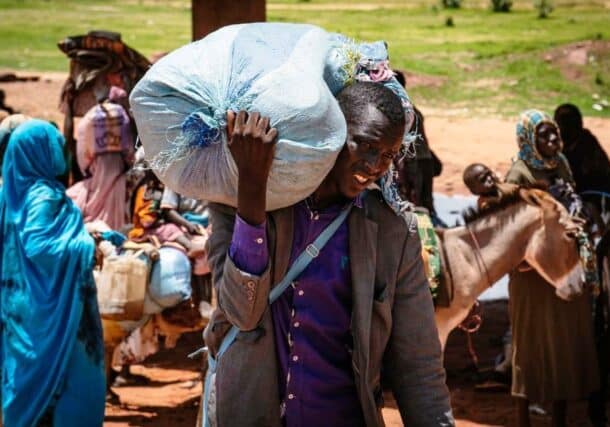 People fleeing the ongoing fighting in Sudan arrive in Eastern Chad's border with Sudan. Photo F. Ada Affana IOM