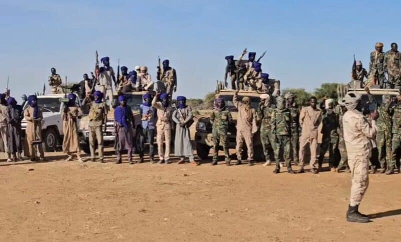 Fighters returing from Libya arrived in Um Marahik north of El Fashern North Darfur state on Dec 2, 2023