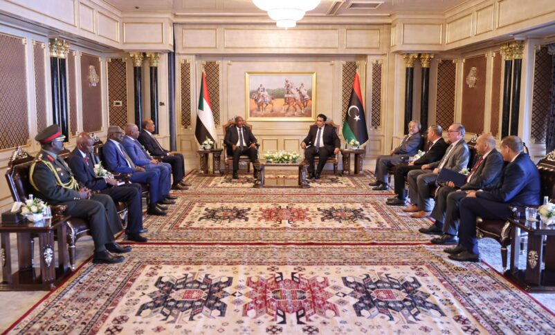 Abdel Fattah al-Burhan received by Mohamed Al-Menfi President of the Libyan Presidential Council on Feb 26, 2024-1