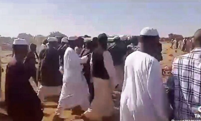 The funeral of the Al-Oqda Al-Maghariba villagers killed by the RSF d in Al-Jazira State, central Sudan on Feb 19, 2024