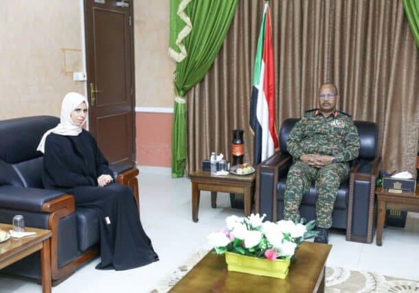 General Ibrahim Jabir meets Qatari State Minister for International Cooperation Lolwah Alkhater on March 9, 2024