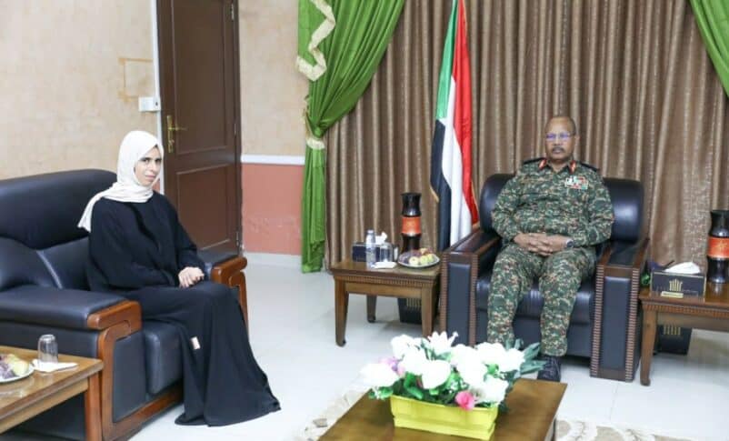 General Ibrahim Jabir meets Qatari State Minister for International Cooperation Lolwah Alkhater on March 9, 2024
