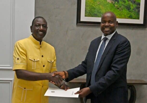 Kenya's President Ruto receives a message from President Salva Kiir delivered by Special Envoy Benjamin Bol Mel on March 12, 2024