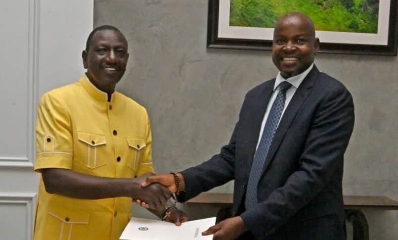 Kenya's President Ruto receives a message from President Salva Kiir delivered by Special Envoy Benjamin Bol Mel on March 12, 2024