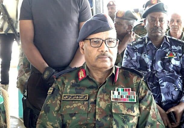 Lt Gen Ibrahim Jaber in Gedaref on March 25, 2024