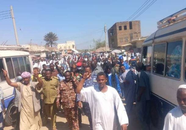 Sinjaا resident rally in support of the Sudanese army on January 14, 2024