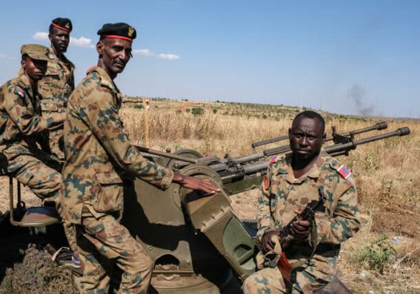 Sudanese army soldiers in eastern Sudan, (Eliott Brachet)