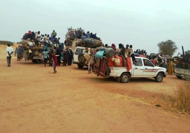 Civilians fleeing El-Fasher arrive in Tawilla on June 11, 2024