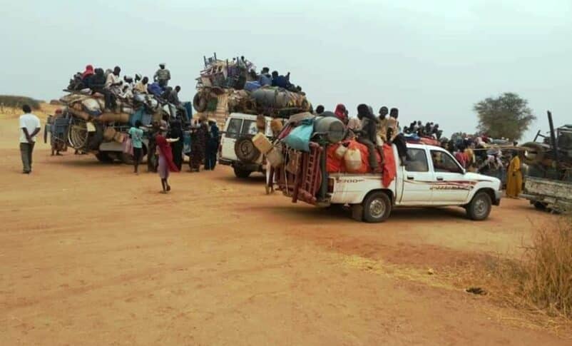 Civilians fleeing El-Fasher arrive in Tawilla on June 11, 2024