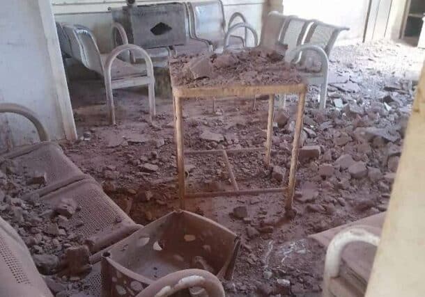 A waiting room at the Omdurman Maternity Hospital damaged following RSF shelling on August 9, 2024