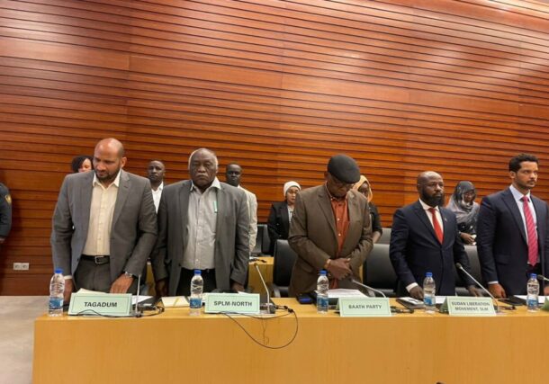 SPLM-N SG (C) attends the opening session of the 2ed preparatory meeting for inter-Sudanese dialogue in Sudan on August 10, 2024