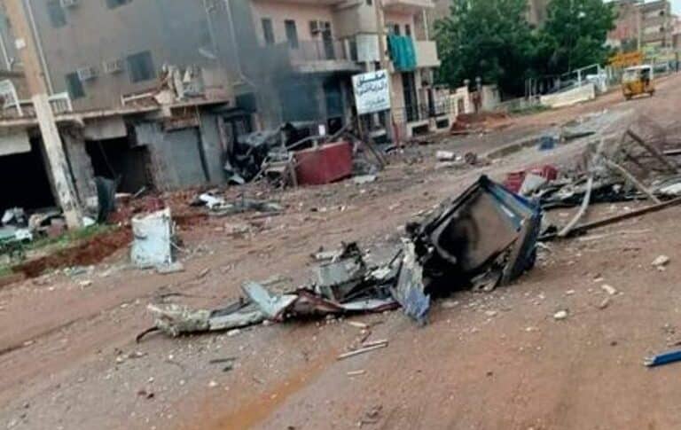 Damage caused by indiscriminate shelling in Omdurman, on August 29, 2024
