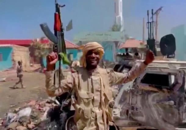 A member of the RSF forces in Khartoum, Sudan on June 14, 2023. © FSR via Twitter via Reuters