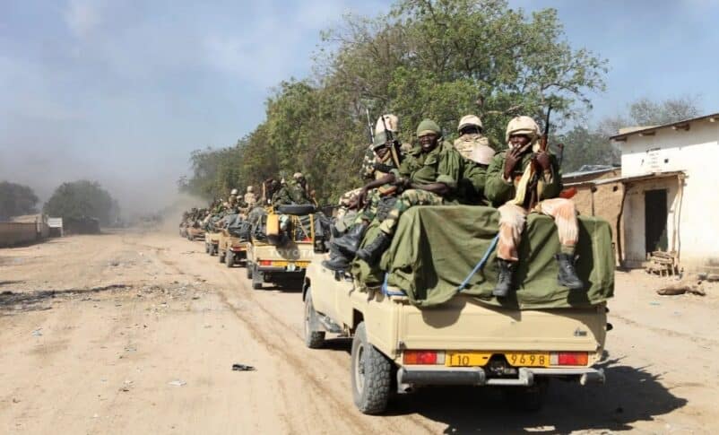 Chadian soldiers patrol in the Nigerian border town of Gamboru . (AFP file photo)