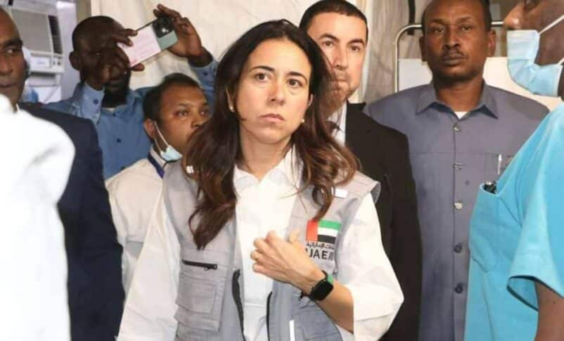Lana Nusseibeh, UAE Assistant Minister of Foreign Affairs for Political Affairs, inspectes a UAE-funded field hospital in Abéché for Sudanese refugees on Friday September 13, 2024