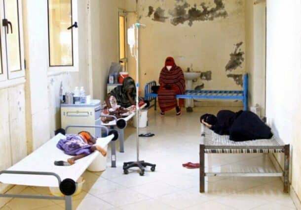 Patients suffering from cholera receive treatment at a rural isolation center in Wad Al-Hilu, in Kassala state, eastern Sudan, Aug. 17, 2024.