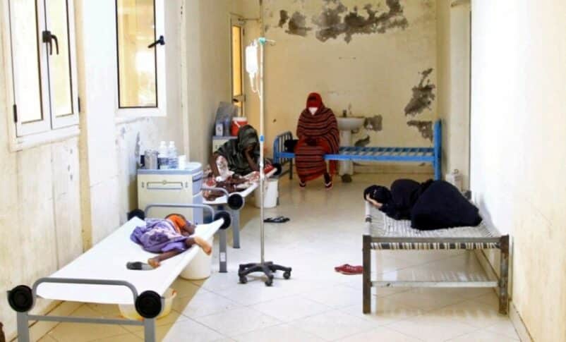 Patients suffering from cholera receive treatment at a rural isolation center in Wad Al-Hilu, in Kassala state, eastern Sudan, Aug. 17, 2024.