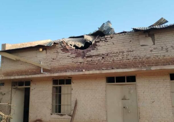 RSF shells hit a school in Al-Thawra locality housing hundreds of displaced people, on September 21, 2024