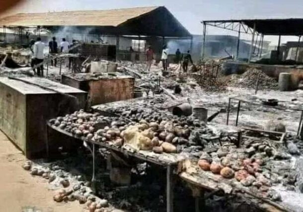 Sabreen market after the RSF shelling on September 23, 2024