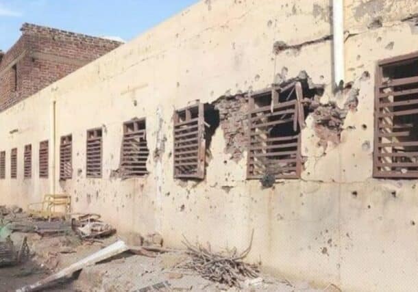 Shelling damages civilian building in Sennar City, September 8, 2024