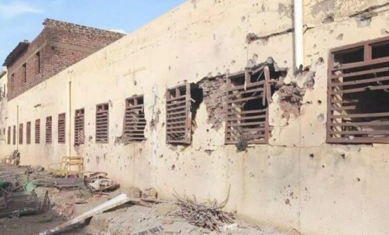 Shelling damages civilian building in Sennar City, September 8, 2024