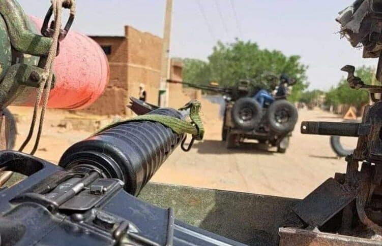 Sudanese army forces patrolling in El Fasher