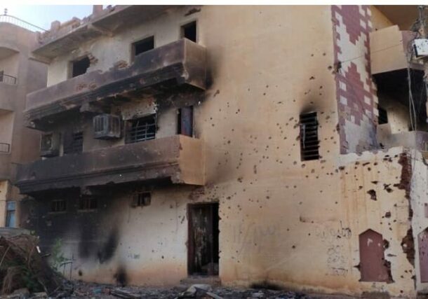 The effects of the shelling affected most of the houses in Wad Nubawi and Abu Rouf neighbourhoods of Omdurman