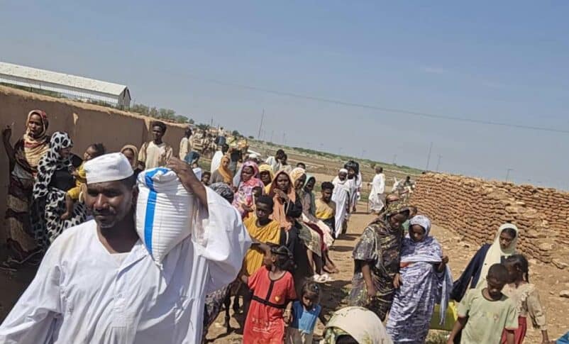 Civilians flee Tambul and surrounding areas as the RSF conducted retaliatory attacks on Oct 23, 2024