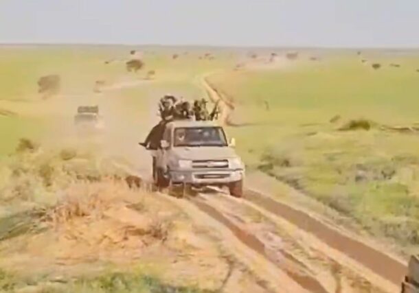 Hundreds of vehicles of the Joint Force head to the North Darfur capital El Fasher on October 6, 2024