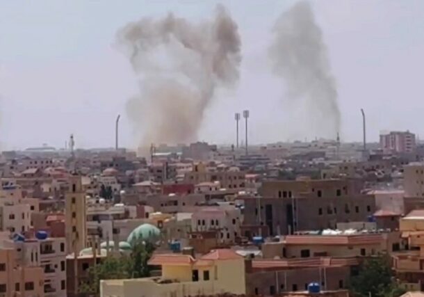 Sports City and Central Market in southern Khartoum hit by Sudanese army airstrikes on October 12, 2024