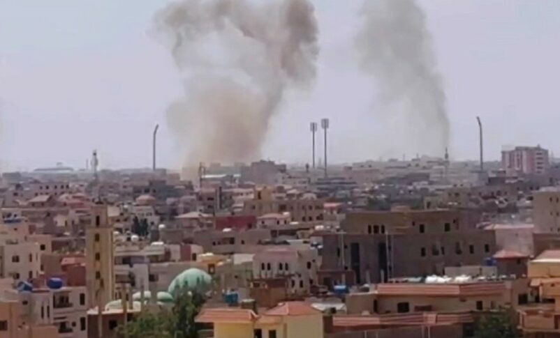 Sports City and Central Market in southern Khartoum hit by Sudanese army airstrikes on October 12, 2024