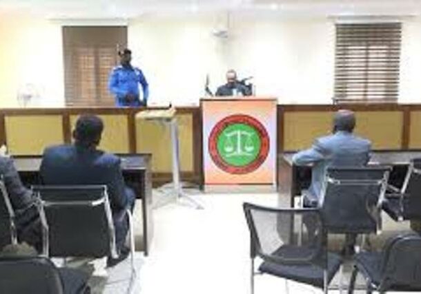 A Sudanese judge presides over the trial of security agents charged with the torture and murder of student Mahgoub al-Taj. on April 11, 2022