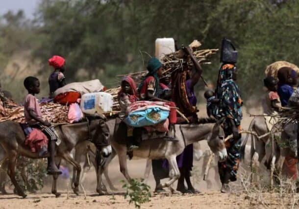 Sudanese refugees who fled the violence in Darfur, in Goungour, Chad, on May 8, 2023. Reuters photo