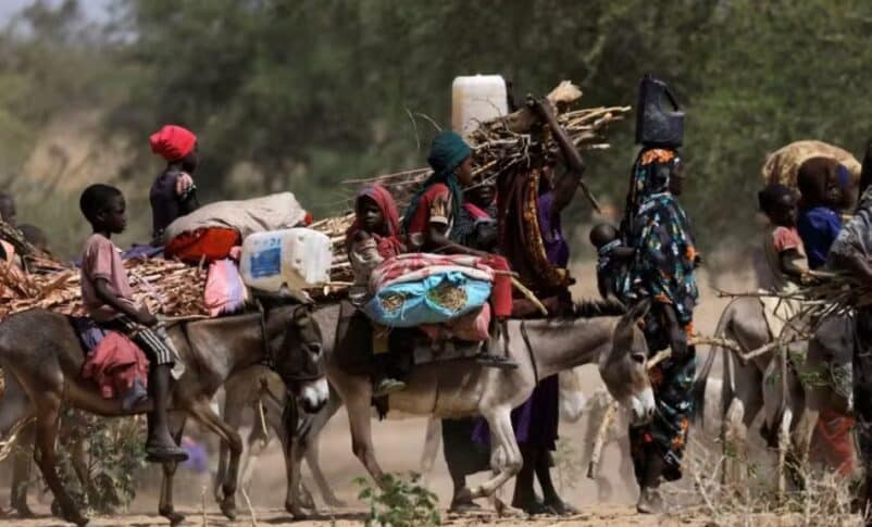 Sudanese refugees who fled the violence in Darfur, in Goungour, Chad, on May 8, 2023. Reuters photo