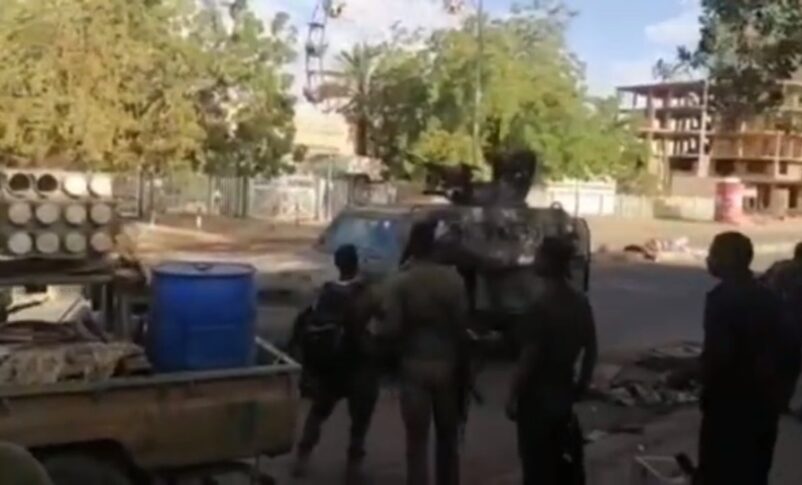 Sudanese soldiers show military vehicles captured following clashes with the RSF in Khartoum North on October 11, 2024