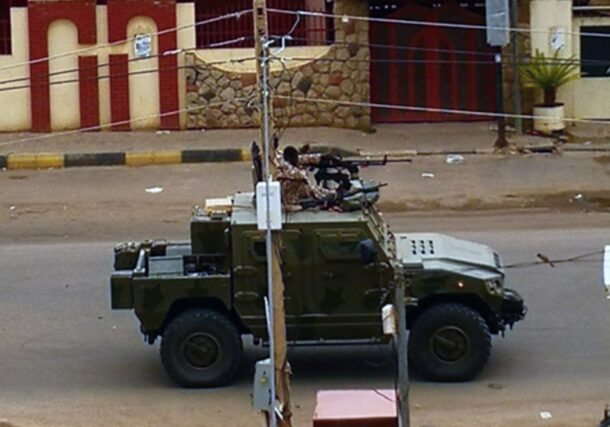 UAE-made APC with French Galix System seen in Khartoum. (Amnesty International)